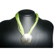 Original Moroccan Fabric Medal Necklace "Smir"